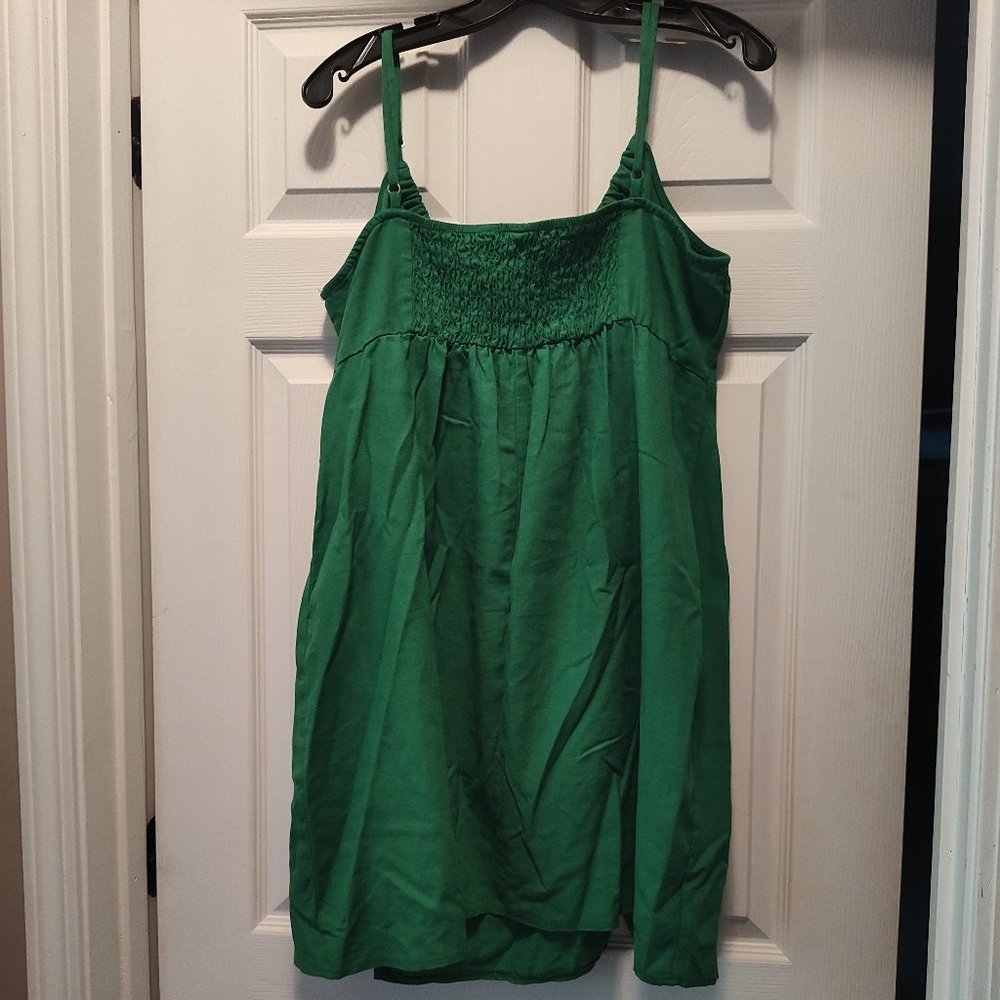 Women's Ruched Linen Slip Dress - Wild Fable™ Green XXL - Picture 3 of 3